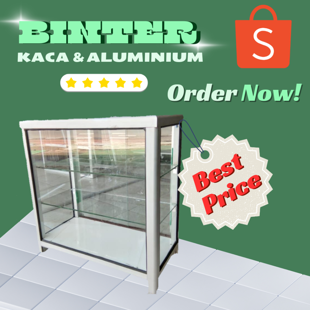 Etalase kaca mini/serbaguna/rokok/warung P50×L25xT50