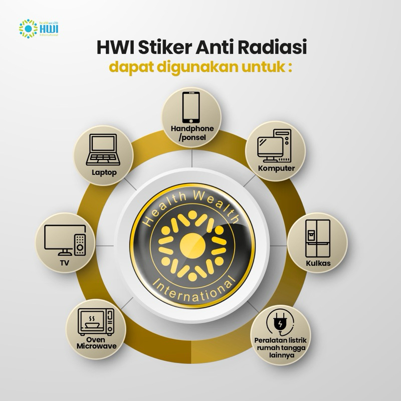 HWI STIKER ANTI RADIASI / anti radiasi HP /anti radiasi komputer / anti radiasi TV