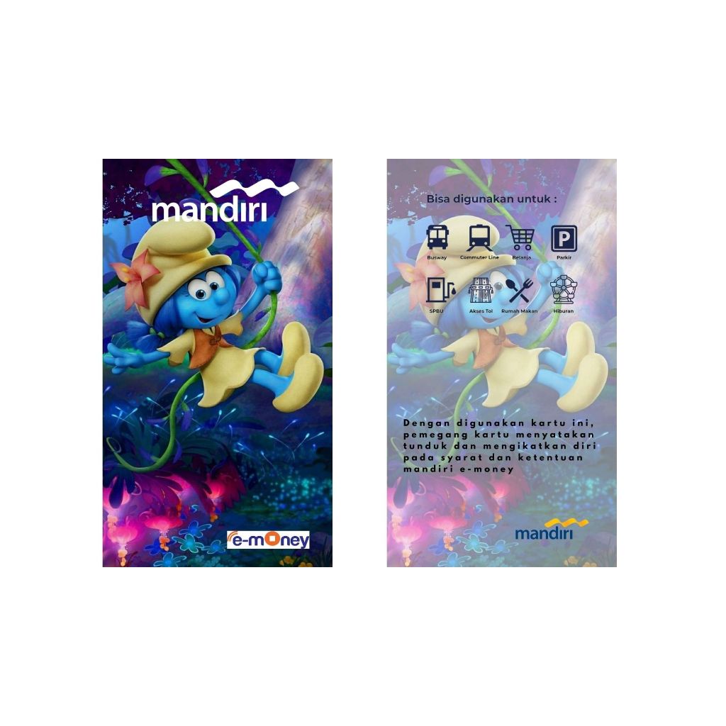 KARTU EMONEY SUPPORT NFC - Smurf