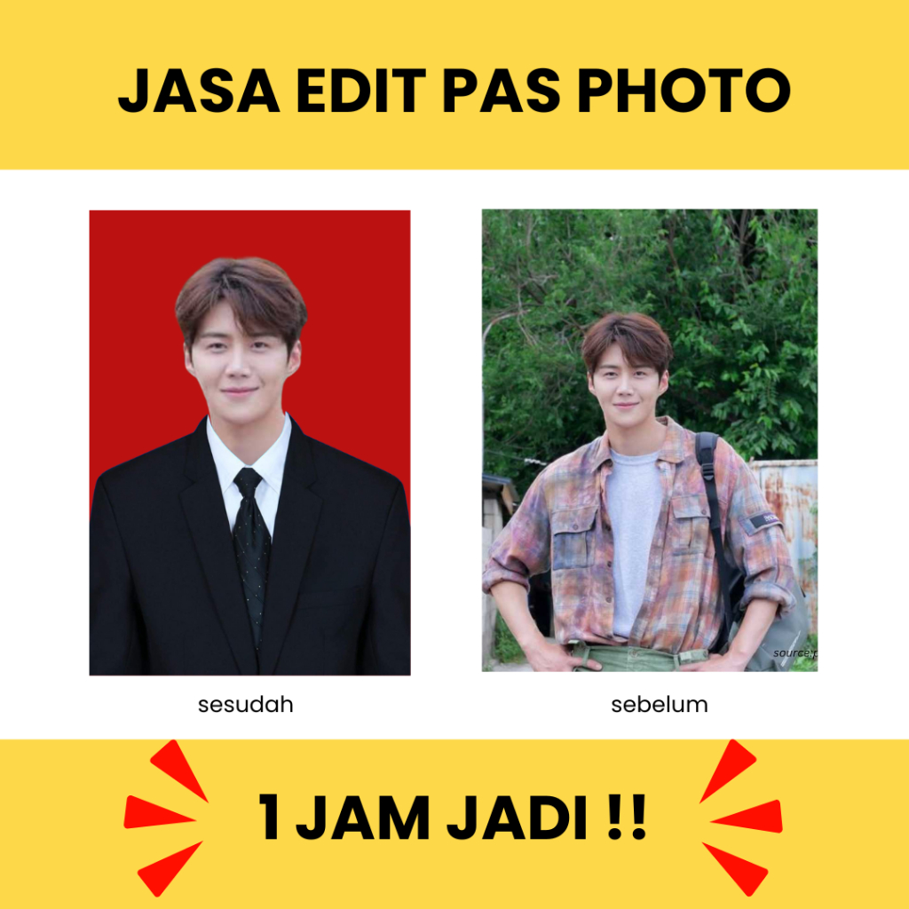 JASA EDIT PAS FOTO PROFESIONAL EDIT FOTO LAMARAN KERJA/EDIT FOTO GANTI JAS/EDIT FOTO IDOL KPOP/ EDIT