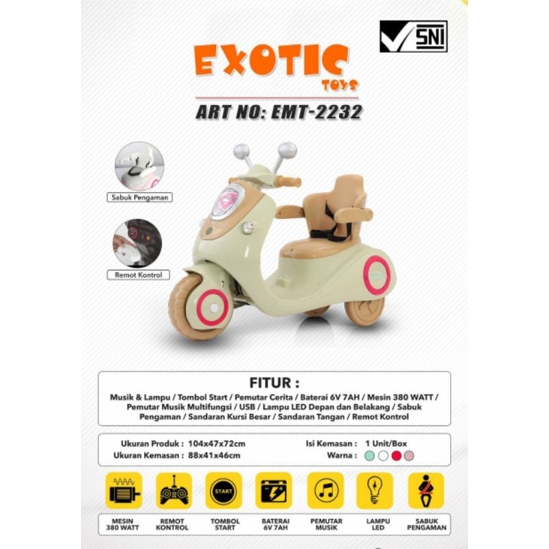 Rechargeable/MOTORAN AKI ANAK EMT-2232 (Remot) EXOTIC