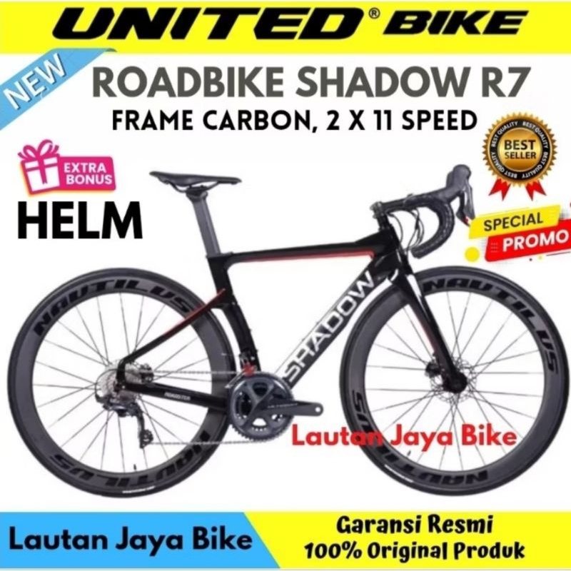 SEPEDA BALAP ROADBIKE SHADOW ROADSTER R7 FRAME CARBON SHIMANO ULTEGRA