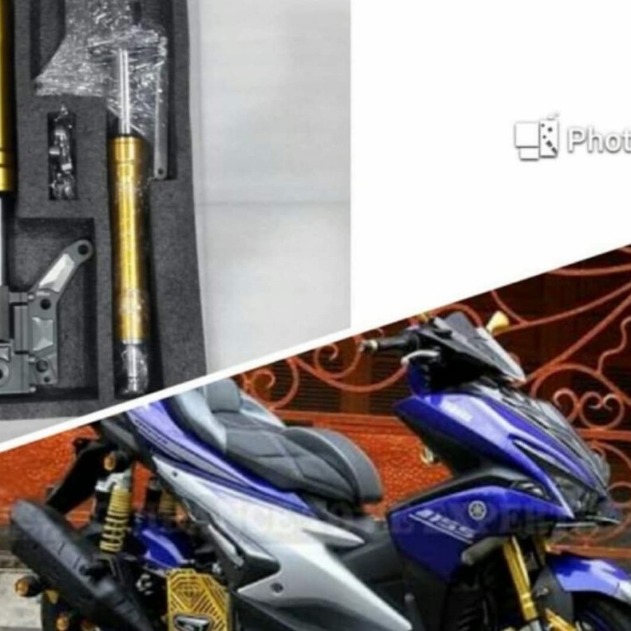 Shock depan double disc cakram aerox 155 usd upsidedown nui yamaha aerox