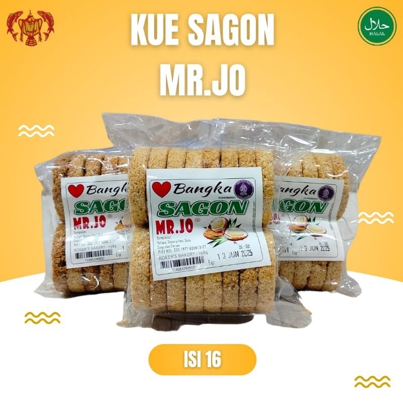 

Kue Sagon khas Bangka cap Mr. Jo, isi 16