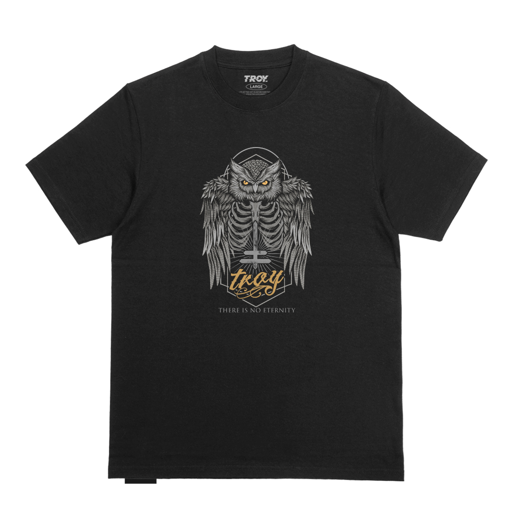 Troy Company T-shirt Black No Eternity - Kaos Pria Hitam MT 2702