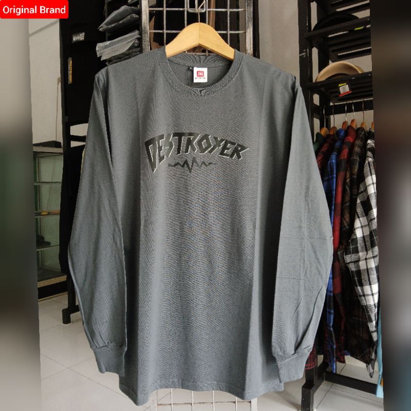 Destroyer | Kaos Lengan Panjang Size XL Abu Tua #3