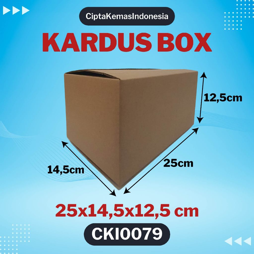 

Kardus Box Die Cut 25x14,5x12,5 cm Dus Packing Packaging Polos