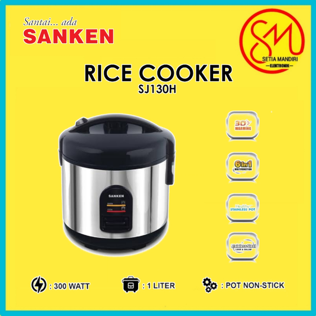 Sanken SJ-130H Rice Cooker - Magic Com 1 Liter