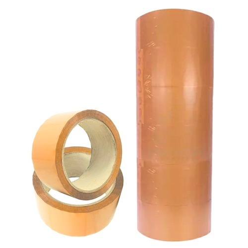 

RB 1 SLOP / 6PCS Lakban Bening Coklat 2 Inch 90 100 200 300 500 Yard Plakban Bening Coklat 45MM 2