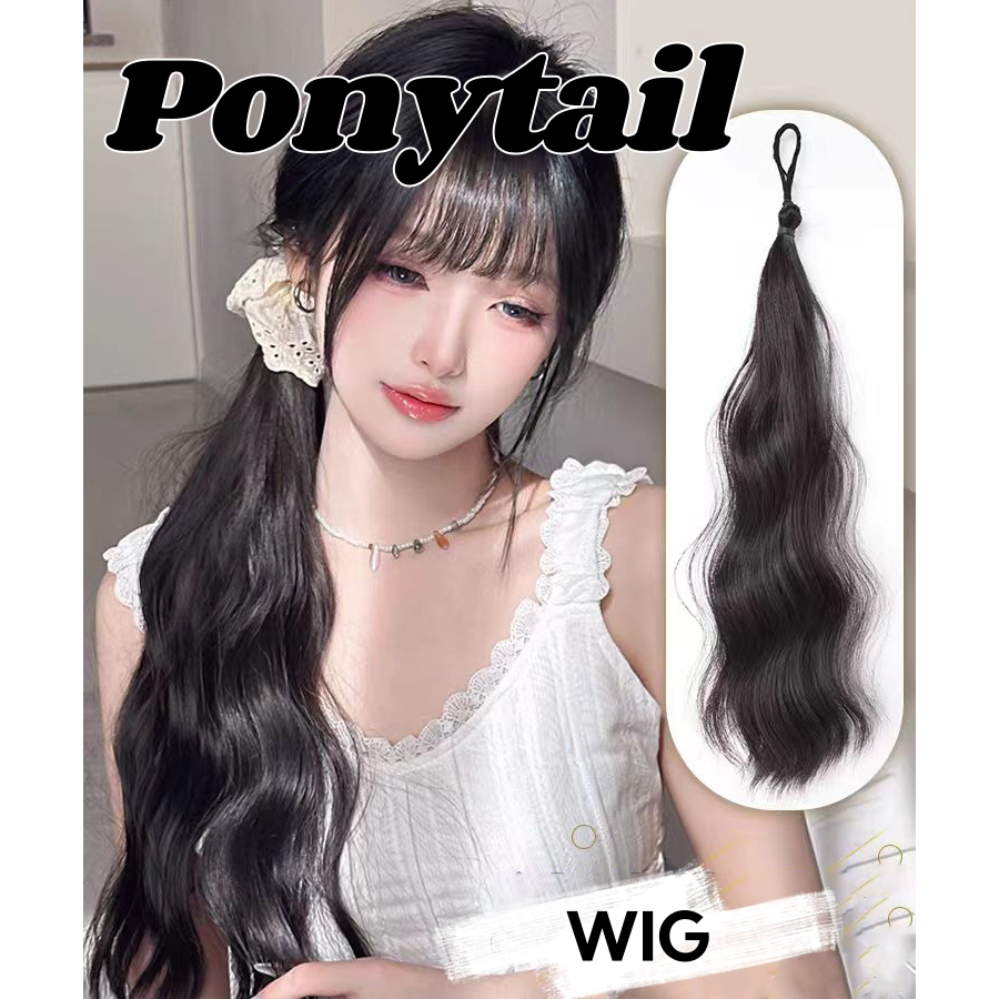 Wig Wanita Ponytail Ekor Kuda Rambut Palsu Wig Kepang Rambut Panjang Kepang Panjang Wig Ekor Kuda un