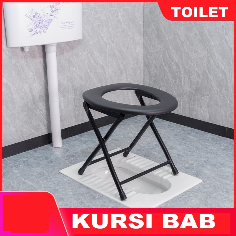 PERALATAN LANSIA / ORANGTUA Kursi BAB / KURSI STROKE untuk Camping Hiking Commode Chair Kursi Toilet