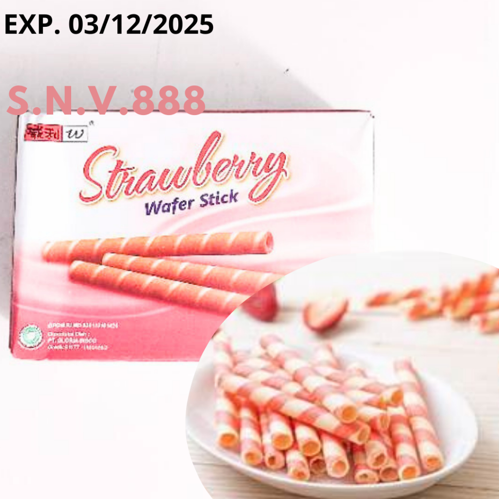

Willie Wafer Strawberry Wafer Roll 40gr Lapisan Strawberry Lembut Gurih dan Renyah