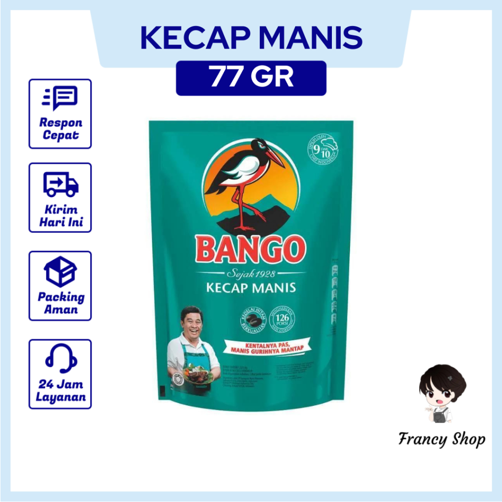 

Kecap Manis Hitam Bango 77 Gr