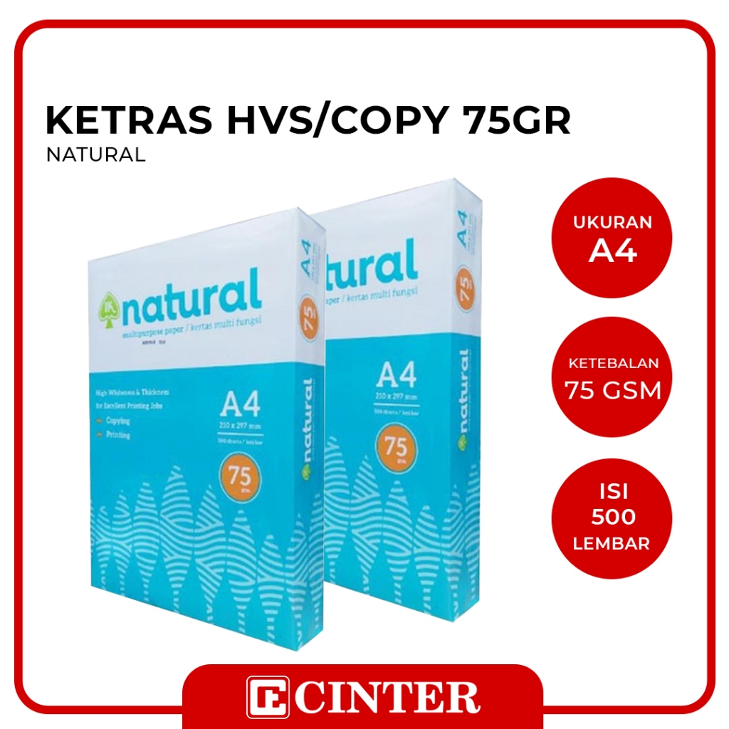 

NATURAL - KERTAS HVS 75GR