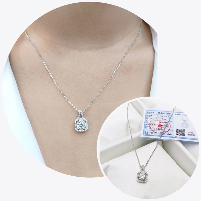 KALUNG BERLIAN MOISSANITE ASLI KALUNG BERLIAN IMITASI / KALUNG SILVER S925 PREMIUM QUALITY IMPORT GR