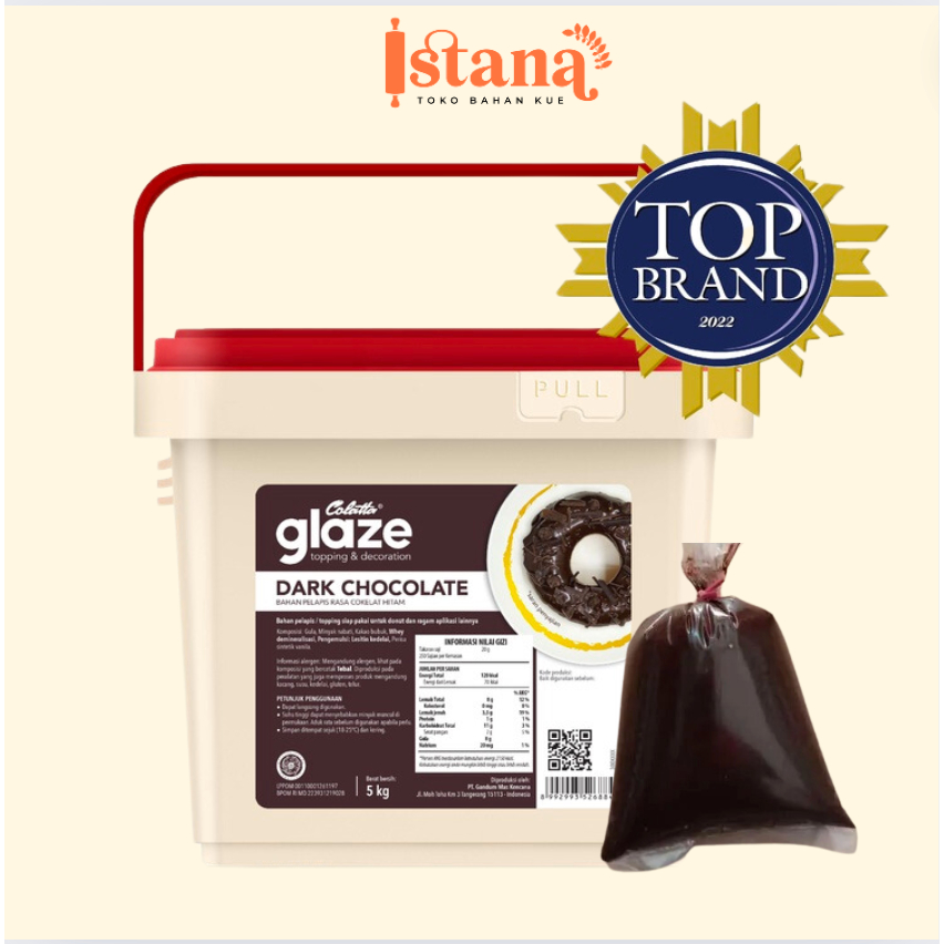 

Colatta Glaze Dark Chocolate - Bahan Pelapis Rasa Dark Coklat Repack 250gr/500gr/1kg