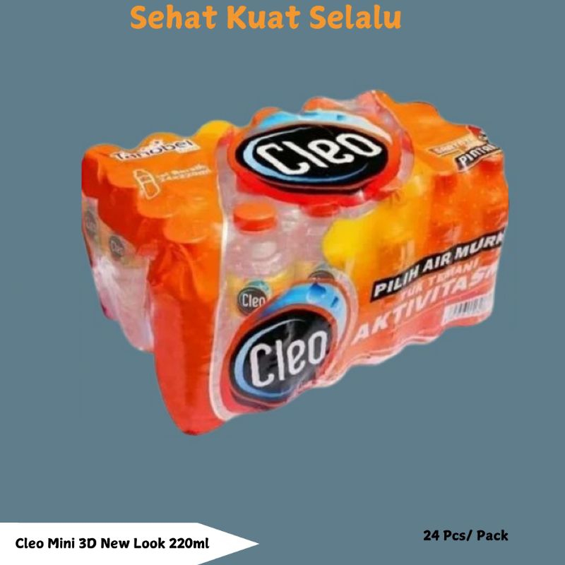 

Cleo Air Mineral Kemasan Botol Kecil 220ml 1Pack/Krat 24Pcs