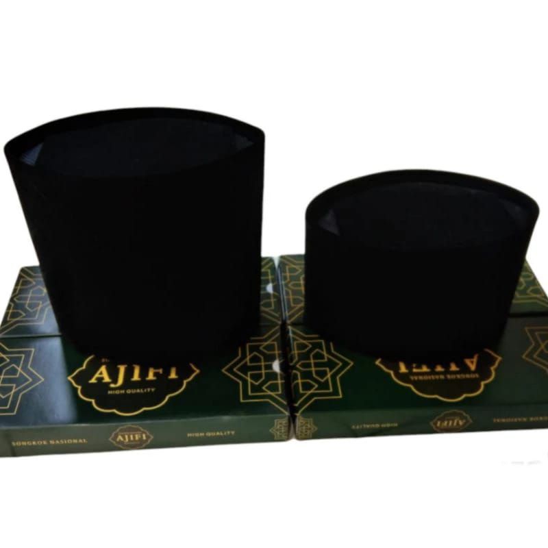 Songkok peci hitam tinggi kopiah hitam tinggi 11Cm,12Cm,13Cm,14Cm,15Cm peci pria dewasa songkok madu