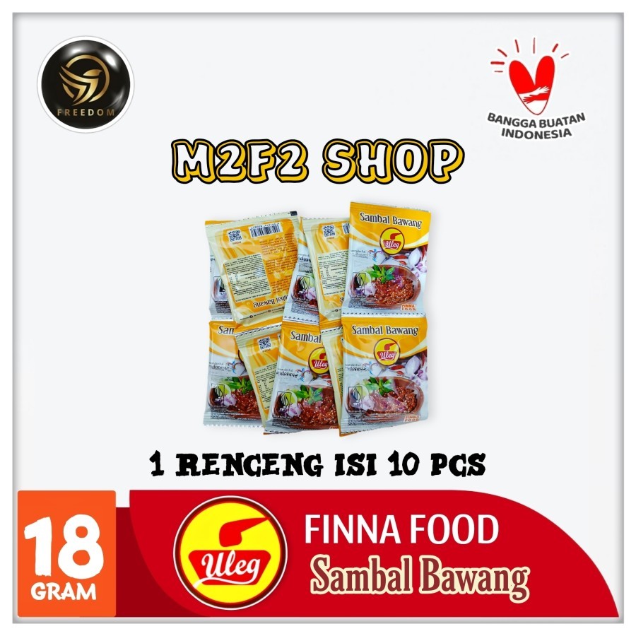 

Finna Food Uleg Sambal Bawang Sachet - 18 gr (Kemasan 1 Renceng)