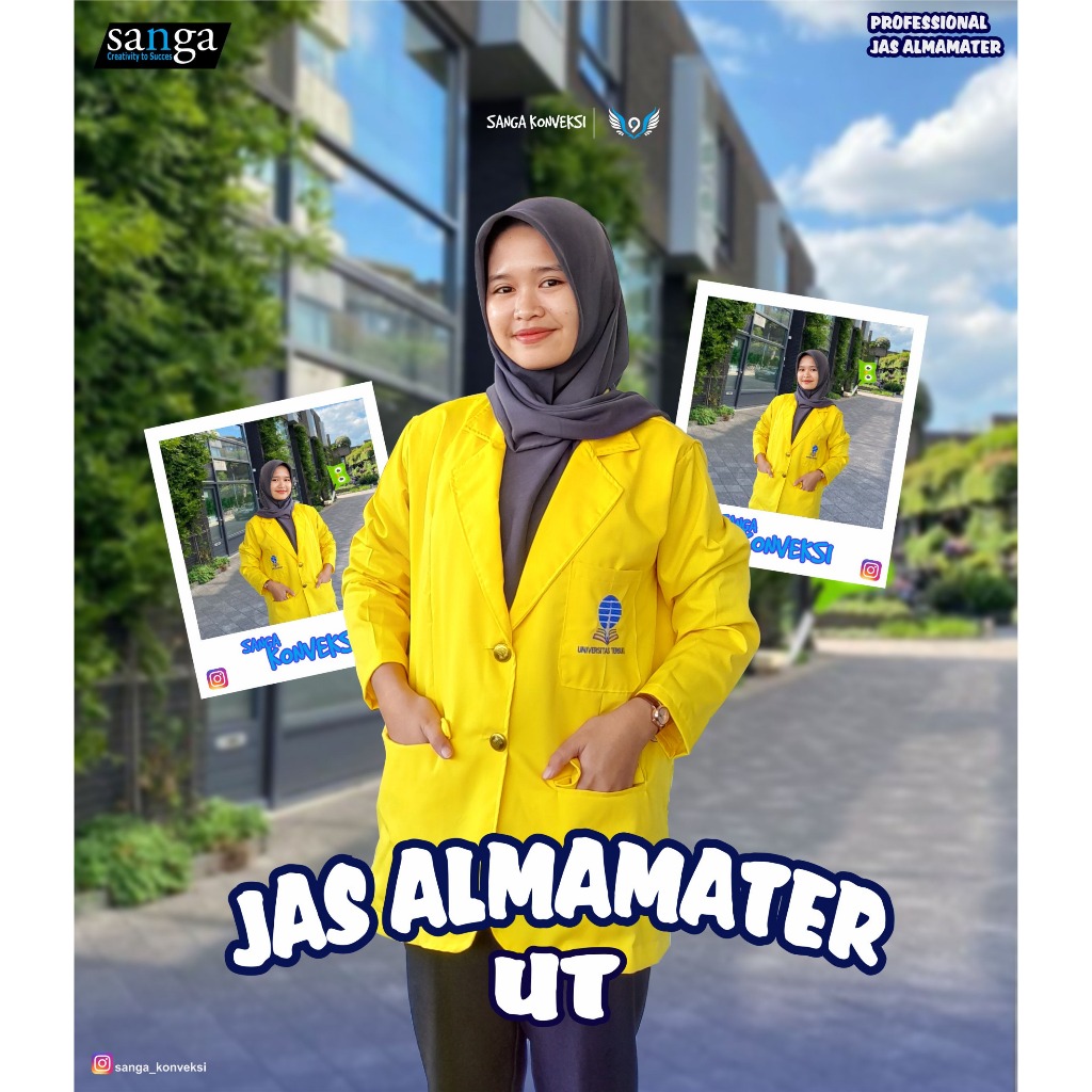JAS UT / ALMAMATER UT / ALMAMATER UNIVERSITAS TERBUKA KANCING LOGO UT