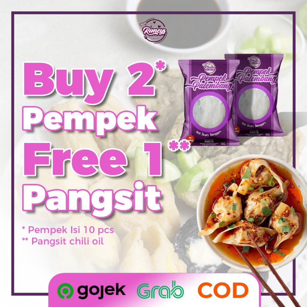 

pempek Palembang premium 2pack (20pc) free gyoza special promo