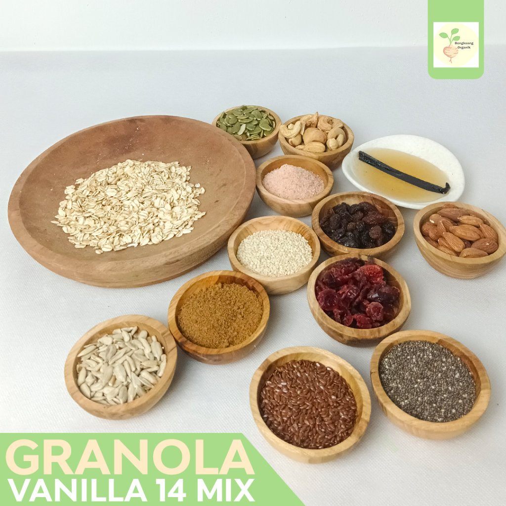 

Bny31 SUPER GRANOLA 250GR - Rolled Oat, Almond, Cranberry, Cashew, Pumpkin seed, Raisin, Flaxseed