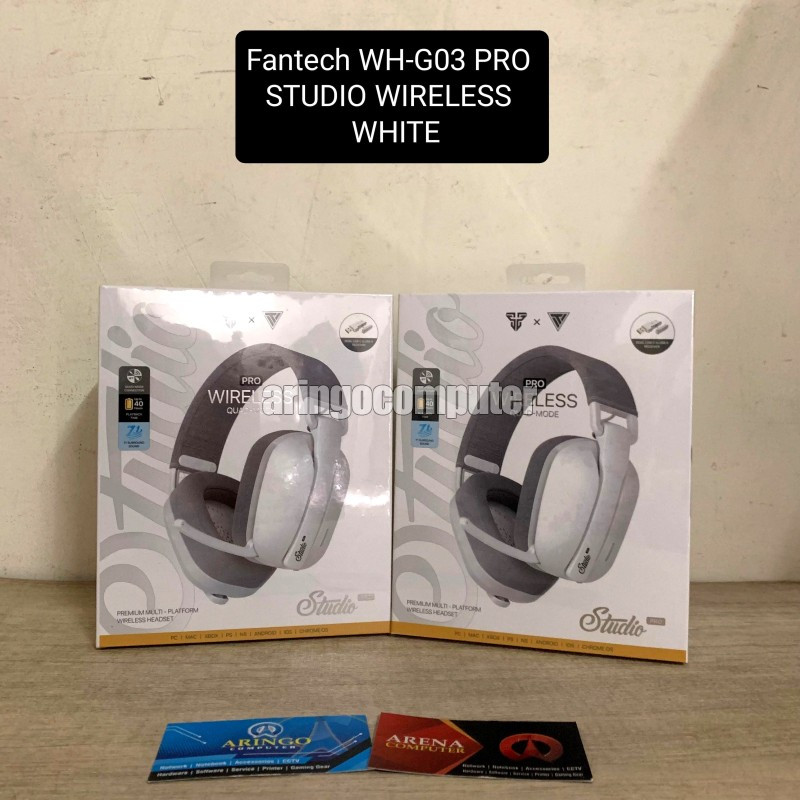 Headset Fantech WH-G03 PRO STUDIO WIRELESS - WHITE