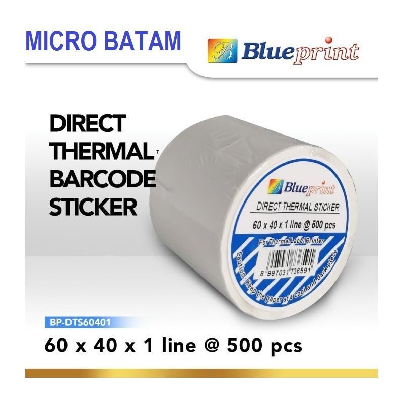 

LABEL STICKER 60X40 mm 1 LINE @500 pcs