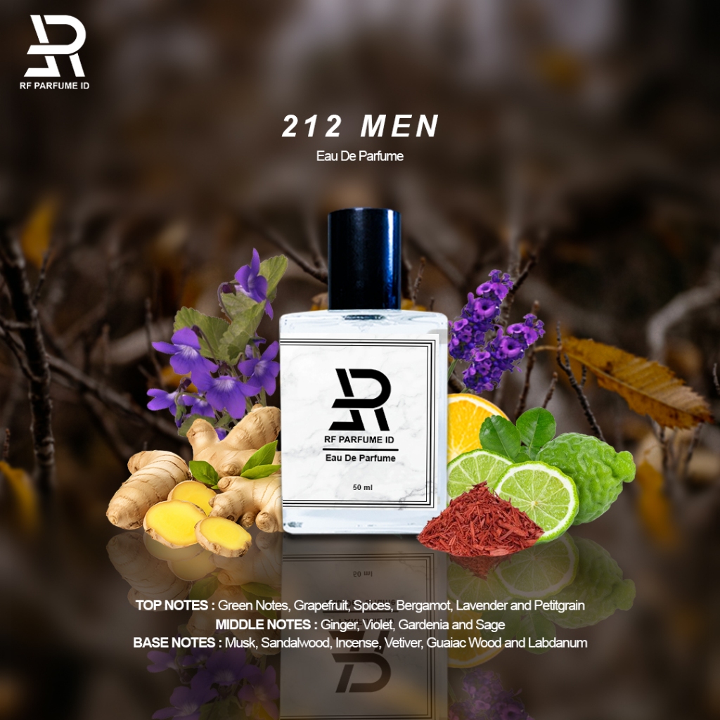 PARFUME PRIA 212 MEN TAHAN LAMA WANGI SOFT DAN MASKULIN INSPIRED PARFUME BY RF PARFUME ID