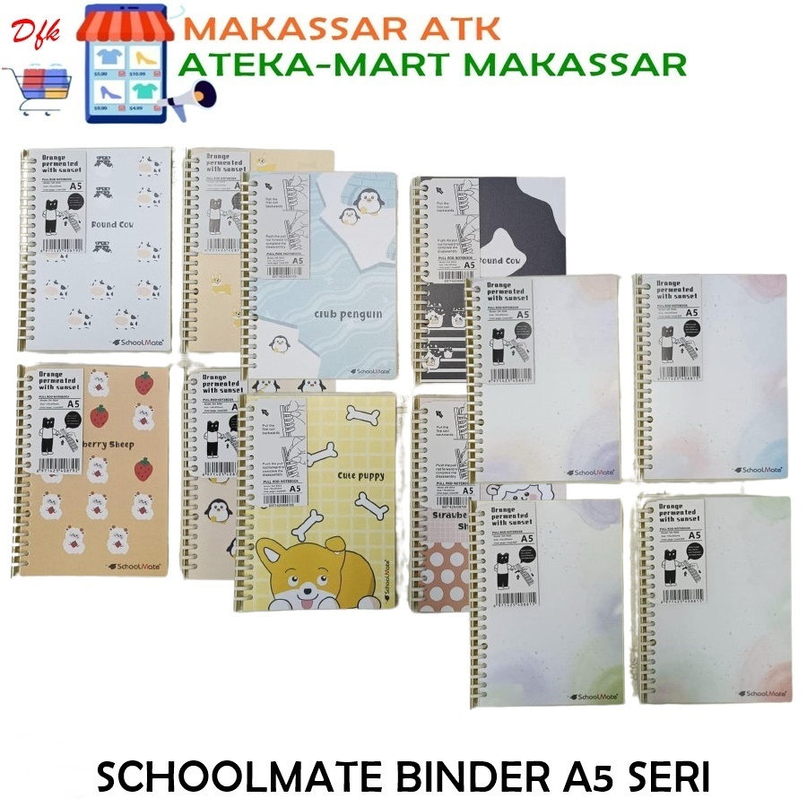 

[1PCS] SCHOOLMATE BINDER NOTE A5 SM-9003 SM-9004 SM-9006 BUKU CATATAN