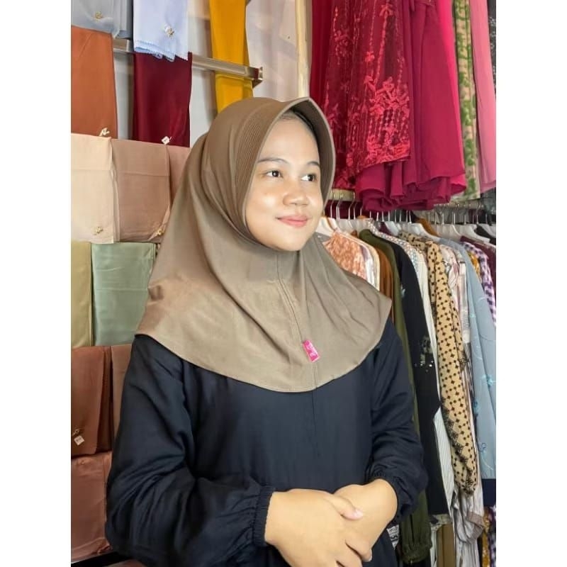 Jilbab instan daily Sport Hamidah M Kerudung Langsungan Aulia Hijab Ori jersey Premium