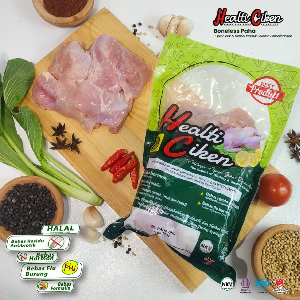 

BONELESS PAHA AYAM FILLET PAHA AYAM+PROBIOTIK& HERBAL PRODUK HEALTI CIKEN | HEALTHY CHICKEN 0.9-1kg