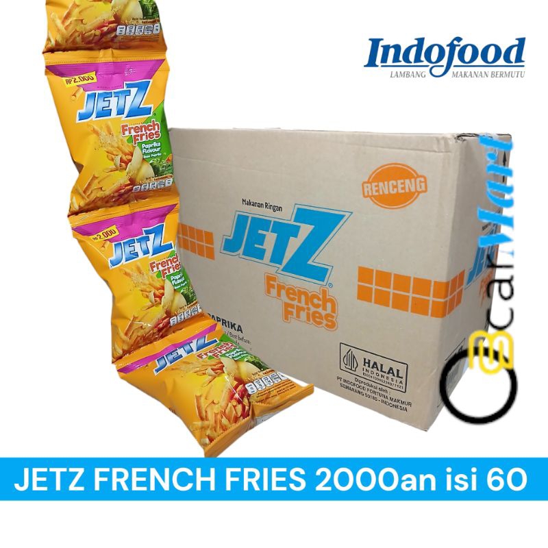 

[Gsv] Snack JETZ FRENCH FRIES 1 Dus isi 60 / 6 Renceng Snack Kentang Goreng