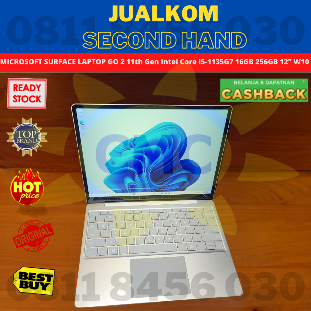 Laptop Second Berkualitas Laptop Bekas Laptop Touchscreen Microsoft Surface Laptop Go 2 Intel i5 i7 