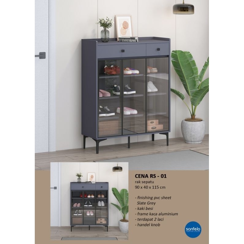 RAK SEPATU CENA RS 01 SIANTANO uk.90x40x115cm