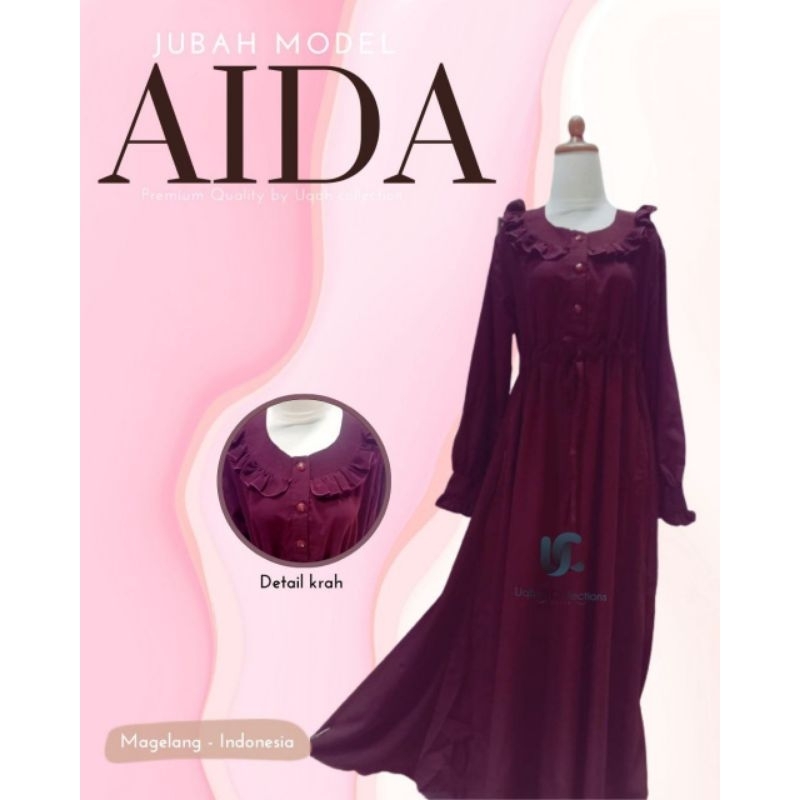 Gamis Wanita Syar'i Aida Premium-Busui Friendly