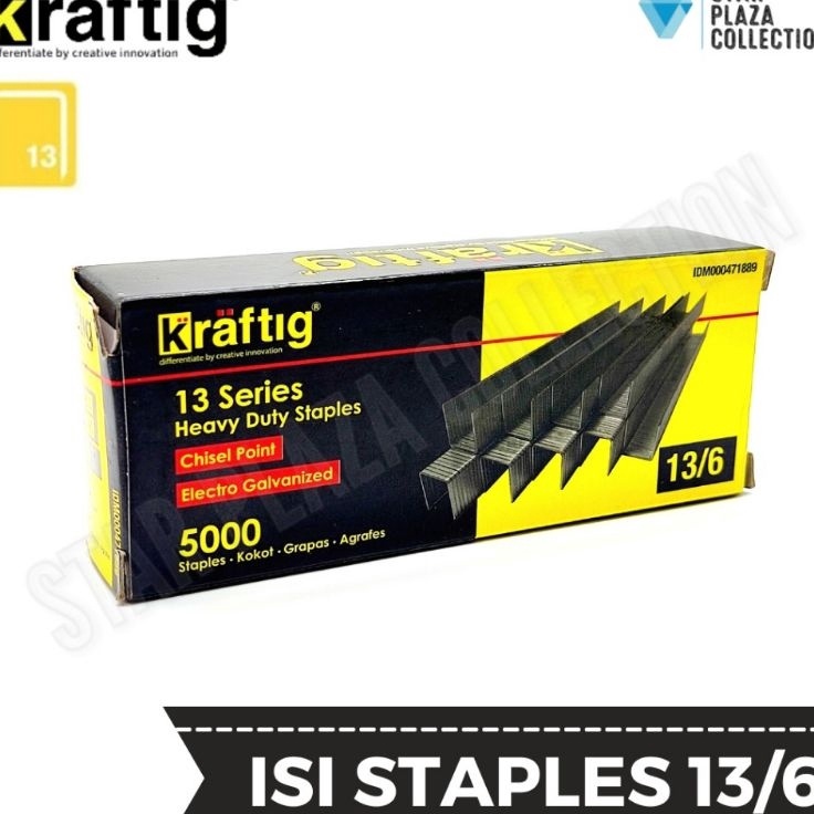 

TERLARIS Isi Staples Manual Staples Tembak tacker Merek KRAFTIG Uk 136mm 6mm Original untuk Pengerjaan Jok Motor Jok Mobil Sofa Funiture Kayu