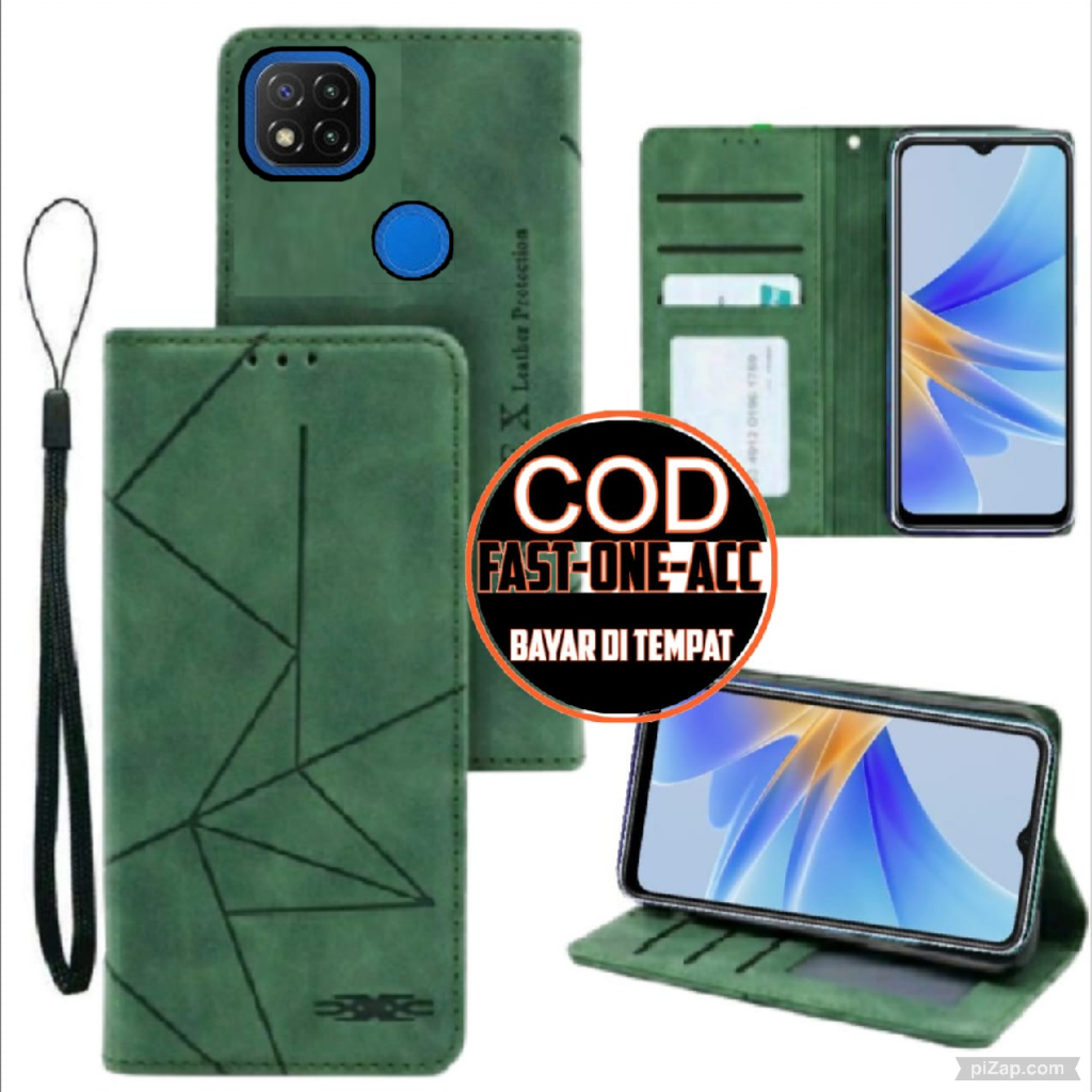 CASE HP REDMI 9C - CASING DOMPET MOTIF -FLIP COVER LEATHER-SARUNG HP