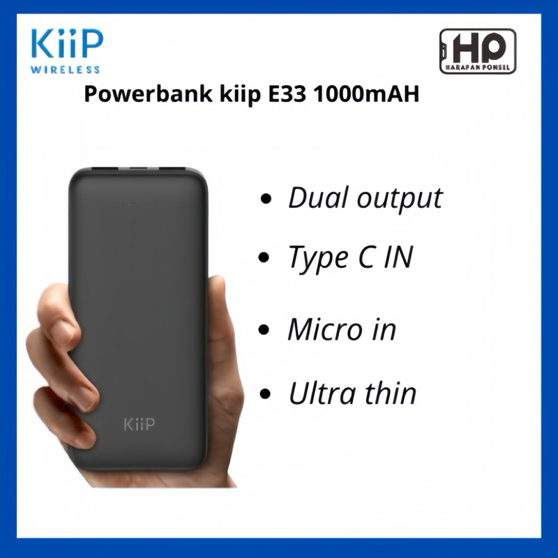 powerbank kiip 10000 mah E33