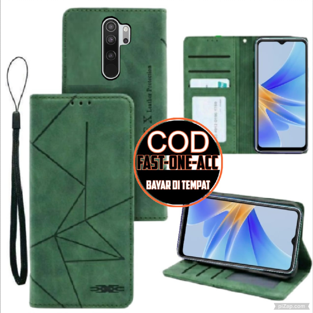 CASE HP REDMI 9 - CASING DOMPET MOTIF -FLIP COVER LEATHER-SARUNG HP