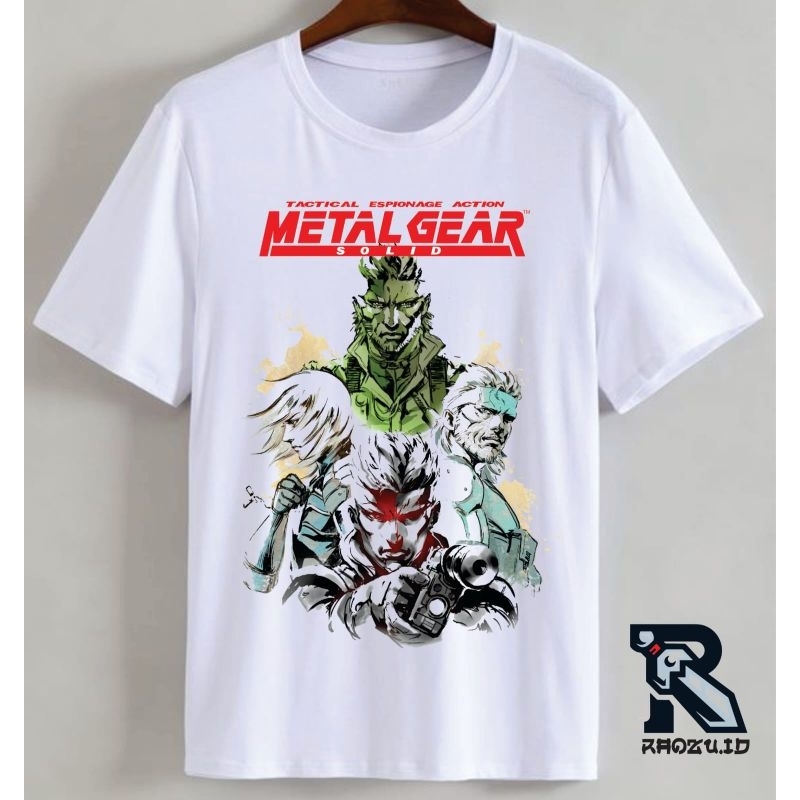 kaos t-shirt metalgear solid snake