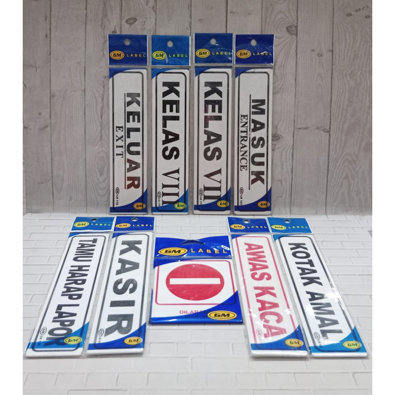 

LABEL SIGN AKRILIK MASUK / KELUAR / AWAS KACA / KASIR / DILARANG MASUK / SIGN LABEL AKRILIK / STIKER SIGN - GM