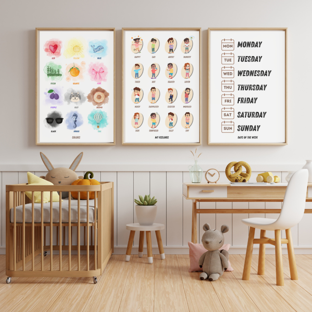 Poster Edukasi Anak Pendidikan Paud TK SD Seri My Feeling Aesthetic Perasaan Emotion (Wall Decoratio