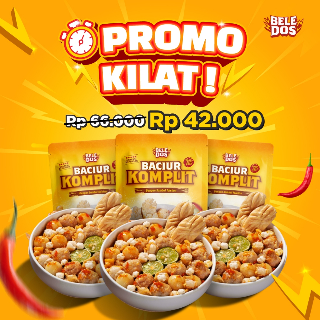 

Beledos Paket Komplit Kenyang (Dapat 3 pcs Baciur Komplit)