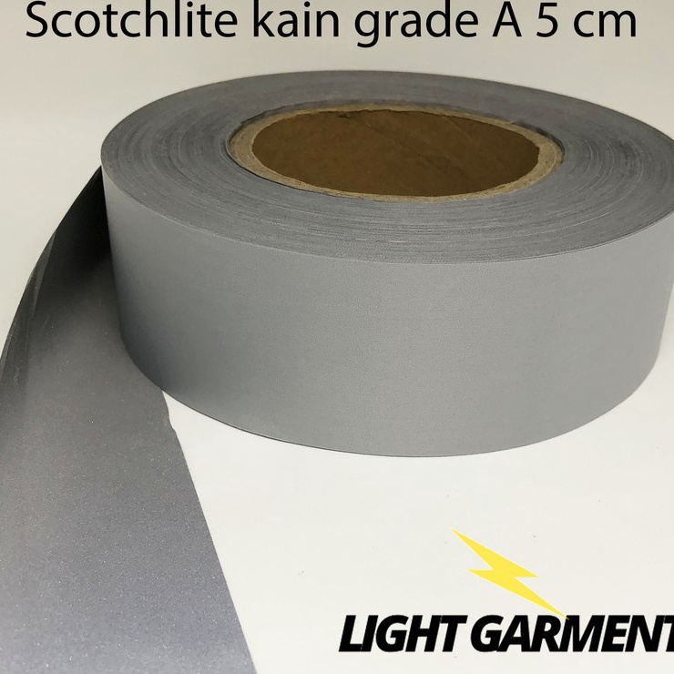 

TERJAMIN BAGUS Scotchlite skotlet scotlight pita pemantul cahaya kain jahit Grade A 5 cm per roll