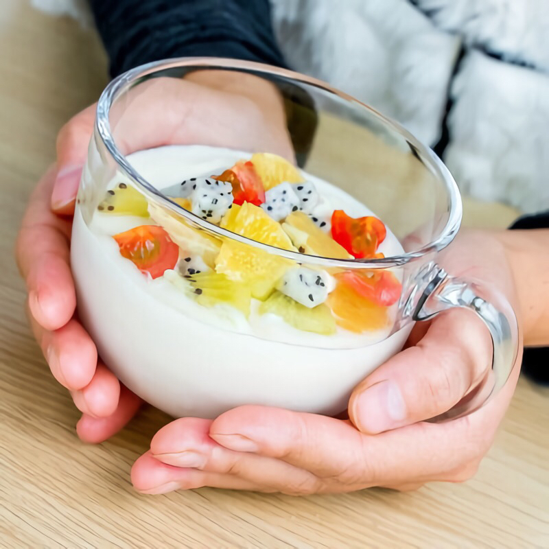 Cangkir Kaca Besar/ Cangkir Mie Gelas/ Cangkir/ Gelas/Mug Gagang Gelas jumbo Gelas Kaca tebal Gelas 