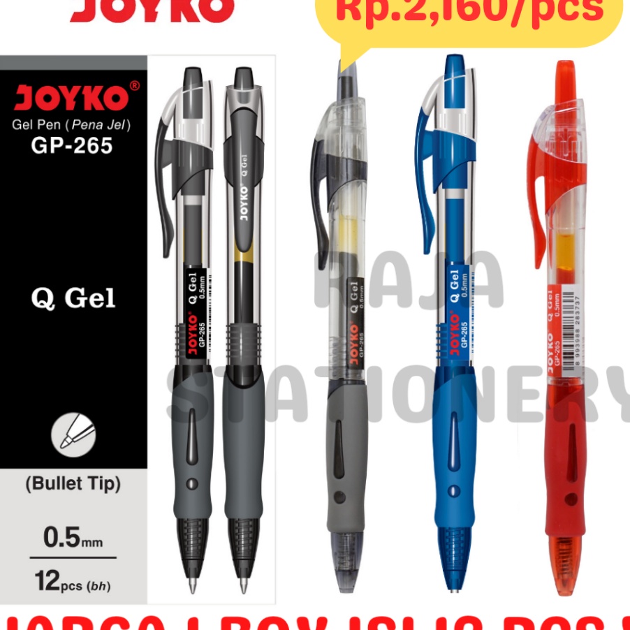 

BIG SALE FASION GEL PEN QGEL GP265 PENA PULPEN CETEK HITAM BIRU MERAH GP265 REFILL PEN QGEL GP265 BOX