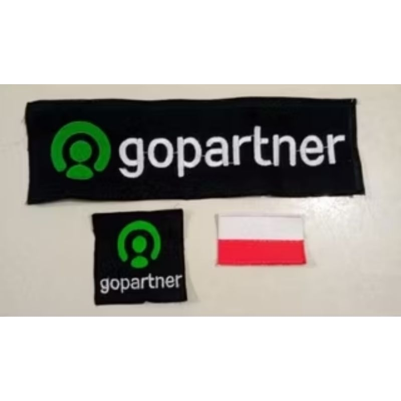 Emblem Logo Bordir Go partner 1set (3pcs) //Logo Bordir Gopartner