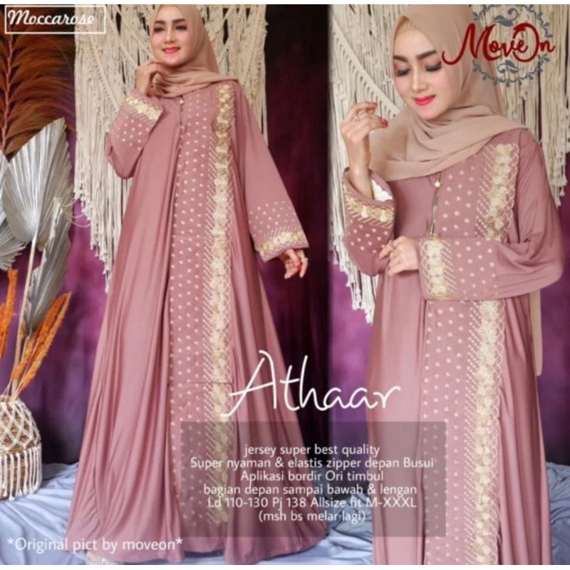GAMIS JERSEY BUSUI BORDIR ASLI RATU SENJA DRESS MUSLIM MAXI FASHION MUSLIM WANITA