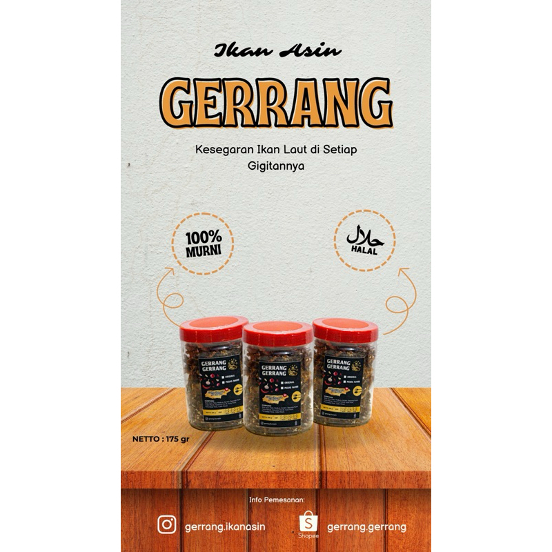 

IKAN ASIN GERRANG PEDAS MANIS 175gr